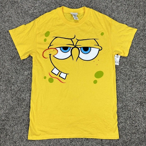 Universal Studios SpongeBob Big Face Yellow T-Shirt Size Small NEW - Picture 1 of 5